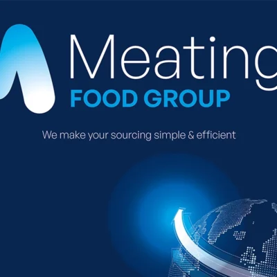 meating blue background panel